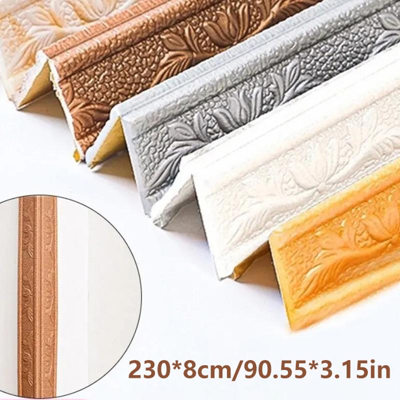 Foam Skirting Line Self-Adhesive Internal External Corner Molding Trim Door Frame Window Sill Ceramic Tile Decoration Stickers