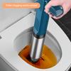 Toilet Drain Dredger, Toilet Drain Plug Set, Stainless Steel High Pressure Pneumatic Drain Gun with Visual Barometer, for Bathroom Kitchen Floor Drain