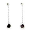 [L9750] - Black 'Sissi' Silver Earrings