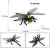 Oenux Simulation Dragonfly Grasshopper Centipede Wild Insect Animals Model Action Figures Miniature Education Collection Kid Toy