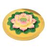 Yousheng Lotus Flower Floor Mat Round Living Room Rug Lotus Pattern Carpet with Non-Slip Backing for Home Office Bedroom Kitchen