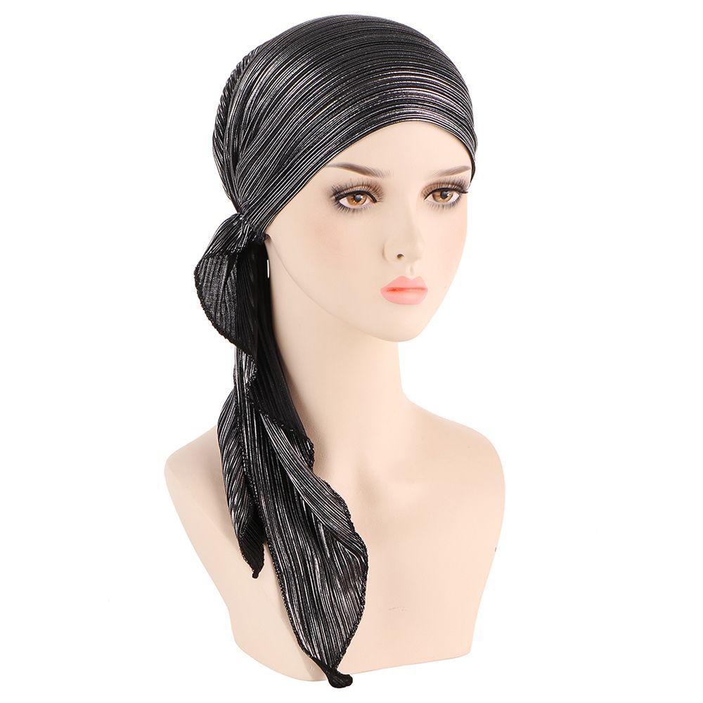 Cover Women Headscarf Headwear Headwrap Cancer Chemo Cap Pre-Tied Bonnet Beanie Cap Muslim Hijab