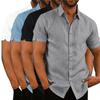 Men's Casual Solid Color Short Sleeve Breathable Comfortable Shirt