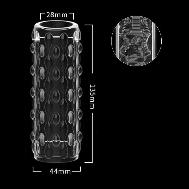 Transparent Male Masturbator Artificial Pussy Vaginal for Men 18 Glans Sucking Penis Pump Spikes Exerciser Sex Toys Erotic