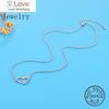 Jewelry 925 Sterling Silver Love Heart Natural Cz Zircons Pendant Necklace Femme Cuban Link Chain Choker Trinket Bijoux