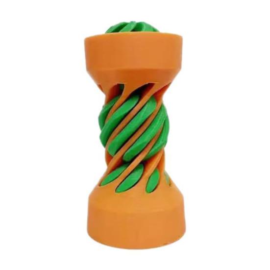 3D Printed Spiral Cylinder Ball Impossible Passthrough Spiral Cylinder Desktop Figurine Stress Anxiety Relief Kids Adults Educational Mini Column