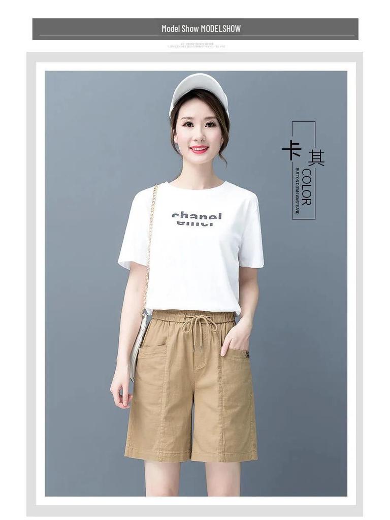 Women's Summer Wide-Leg Five-Point Shorts: Loose Fit, Plus Size, Flattering for All Figures, Versatile Casual Wear