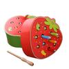 1Set   Baby Toys Wooden 3D Puzzle Early Educational Toys Montessori Magnetic Strawberry Apple Catch Worm Game Color Cognitive LM