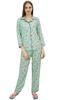 Women's Sleepwear Full Sleeve Green Pajama Set With Shirt Nightwear-10