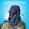 Sun Cap with Removable Face Neck Cover Flap Quick Dry Breathable Fishing Hat Summer Outdoor Sun