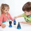 3D Printed Spiral Cone Toy Fidget Toy Mini Vortex Thread Illusion Pass Through Pyramid Fidget Toy for Kids and Adults