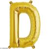 Aluminum Balloon - Letter D - Gold - 1 Pc