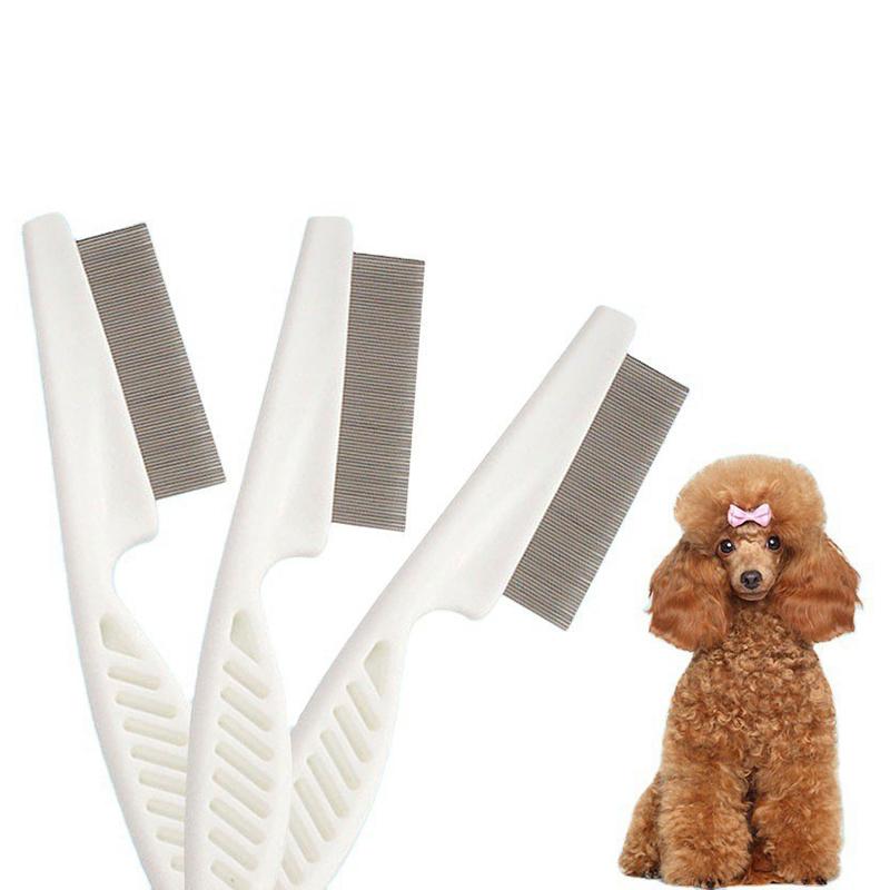 2Pcs Pet Grooming Flea Comb Stainless Steel Brush Flea Removal Massage Care Flea Hair Grooming Comb Pets Portable Accessories