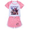 Kids Summer Sport T-Shirt And Shorts 2 Piece Outfit Tracksuit Set Short Sleeve Print Crop Tops With Clothing Set