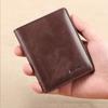 Leather Short Wallet Slim Card Holder Fashion Purse  Men
