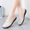 Spring and Summer Genuine Leather Hollow Bean Shoes Casual and Versatile Lazy Women's Shoes