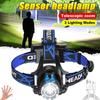 8000LM Sensor LED Headlamp Fishing Headlight 3 Modes Zoomable Waterproof Head Lantern
