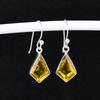 Citrine Gemstone Antique Earrings 925 Sterling Silver Earring, Boho Silver Jewelry Dangle Earrings, Gifts For Valentune Day Gifts For Her