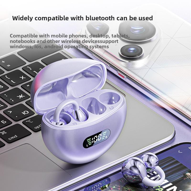 New Open Bluetooth Headset Wireless Clip-on Air Bone Conduction Ultra-long Life and High Sound Quality