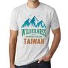 Homme Graphique  Tee Shirt Graphic T Shirt Wilderness TAIWAN White Smoke