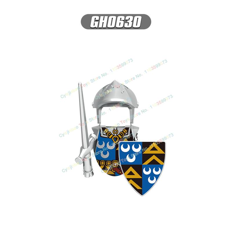 G0180 Medieval Military Knight Roman Cavalry Greek Hoplite Lionheart Building Blocks Mini Action Figure Educational Kids for Toy