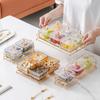 Glass Fruit Tray Living Room Coffee Table Household New Style Refreshment Snacks Dried Fruit Snacks Snacks