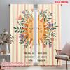 2pcs 2D Flat Printing Curtain Cute Sun Flower Polyester Without Electricity Family Party Use for General Festive and Winter