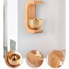 Simple Solid Wood Brass Bell Dopamine Wind Chimes Magnetic Traceless Glue Free Installation Doorbell Creative Decoration