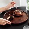 Ins Style Wooden Tray Round Japanese Tea Plate Dinner Plate Dessert Plate Storage Plate Cake Inventory Heart Plate