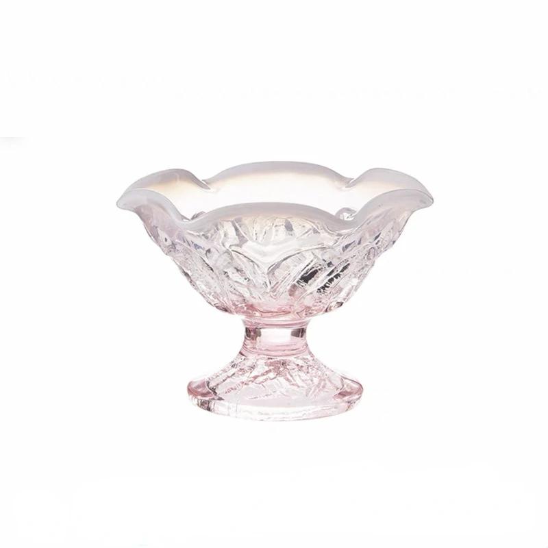 Colored Glass Dessert Cups Ice Cream Cup.Japanese High-end Ice Cream Cup Creative Drinkware Drinking Glasses for Water Coffee