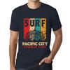 Men’s Vintage Tee Shirt Graphic T Shirt Surf Summer Time Pacific City Navy