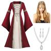 Multi-Color Medieval Costume Dress for Women - Perfect for Parties and Performances