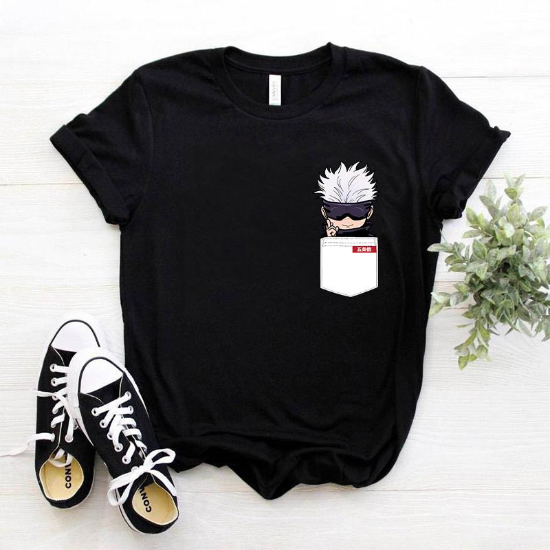Japanese Manga Gojo Satoru T Shirt Women Tops Jujutsu Kaisen Anime T-shirt Unisex Harajuku Kawaii Short Sleeve Tee Summer Top