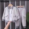 Boys' Spring Clothing Suits Western Style Children's Spring Children's Clothing Two-piece Set Year Old Baby Handsome Baby Clothes