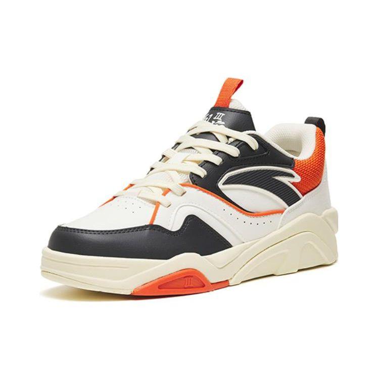 Anta Flame 3.0 Lightweight Shock Absorption Low-Top Sneakers Men Sneakers White Orange 112248089-3