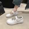 Round Toe Casual Flat Spring and Autumn Women's Shoes 2024  Solid Color Versatile Fashion Solid Color Shallow Mouth Flat Shoes