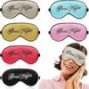 1 PC Embroidered Silk Sleep Mask Silk Eye Cover Mask Soft Blackout Blindfold with Adjustable Strap Sleeping Eye Cover Mask for Travel