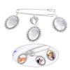 Elegant Photo Charm Pin Photo Tray Brooch Unique Memorial Jewelry Picture Frame Pin Wedding Accessory Present for Couple