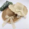 Hairy Straw Hat, Women's Summer Lace Outing Sun Hat, Small Fresh Butterfly Bow Sunshade Beach Hat