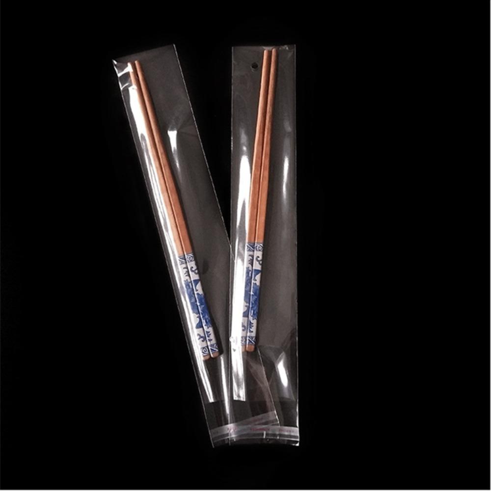 200pcs Transparent Self Adhesive Bag Resealable Long Sealed Pen Jewelry Candy