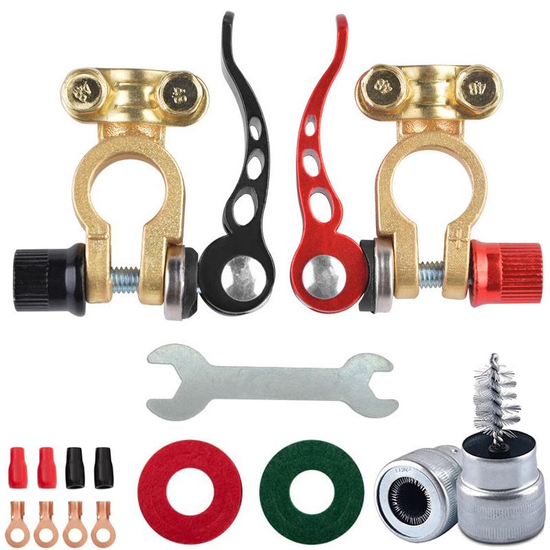 Auto Quick Disconnect Car Battery Main Cable Post Terminal Shut-off Connectors For 12v 6v 24v Boat Race Car Utv Tractor Truck