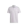 Essentials Piqué Polo Shirt Solid Color Logo Sports Casual Short Sleeve Polo Men Tops Silver IC9316
