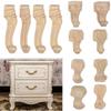 Crafts European Style Furniture Foot Legs Vintage Wood Carved Home Decor Cabinet Seat Feets