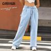 Women's Fashion Thin Casual High Waist Loose Jeans Pants