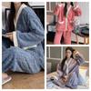 Autumn and Winter Pajamas Thickened Outer Wear Loose Korean Style Student Coral Velvet Christmas Birthday Gift