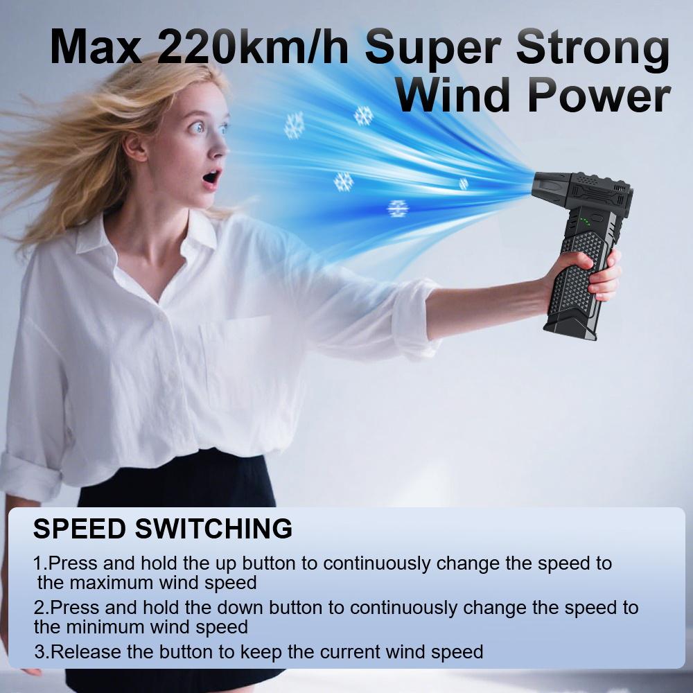 400/130,000 RPM Turbo Jet Fan For Motorcycle Air Duster Blower Portable Camping Tools Snow Blowing Brush Cordless Electric Pump