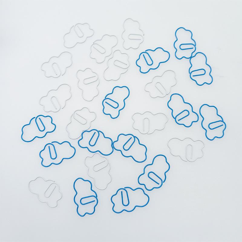10Pcs Cute Simple Cloud-shaped Paperclips Girl Photo Memo Binder Clip Bookmark Reading Index Tab School Office Binding Supplies