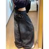 Womens Jeans High Waist Vintage Design Hip Hop Straight Baggy Denim Pants Street Y2K American Style Wide Leg Denim Trouser
