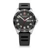 VICTORINOX FIELDFORCE Men's Quartz Watch with Stainless Steel Case (316L), Black Dial, Black Rubber Strap, and Analog Movement. Perfect As a Gift. Pro