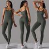 Seamless Ribbed Yoga Bodysuit: Tummy Control & Hip Lift for Women